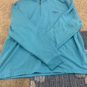Callaway Blue Zip Up Sweater Sporty Design